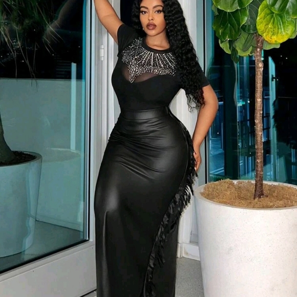 New pu leather long skirt - Picture 3 of 7